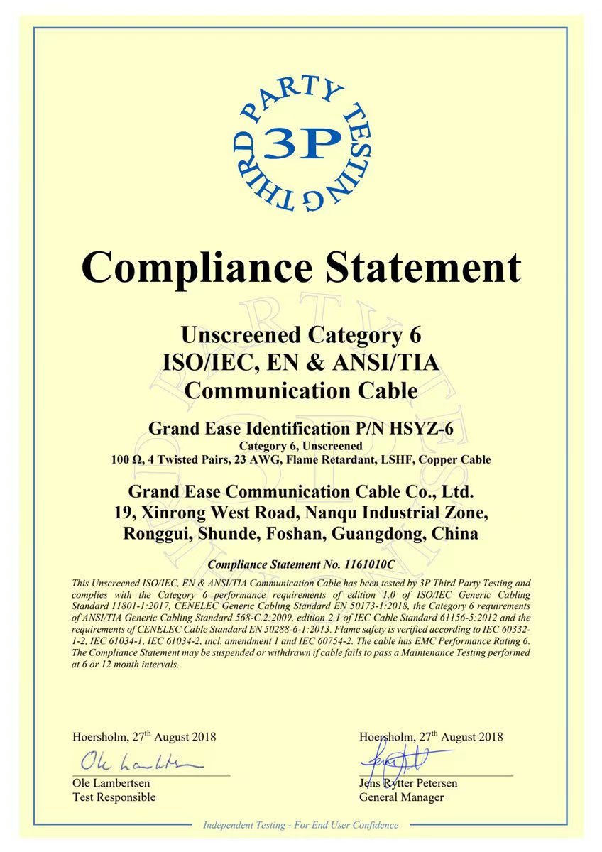 Certification